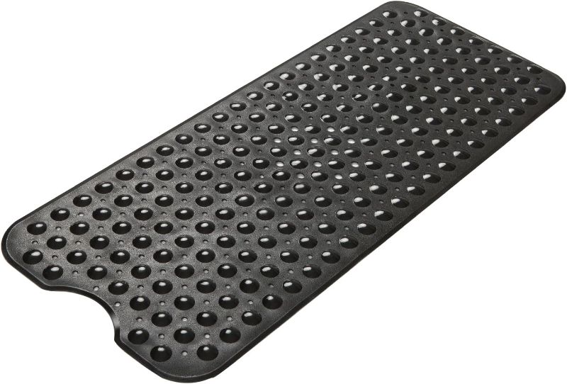 Photo 1 of AmazerBath Black Bath Mat for Tub Non Slip Bathtub Mat, 40 x 16 Inches, Bath Tub Mats Non Slip Shower Mat with Suction Cups and Drain Holes, Non Slip Bath Mat for Shower Machine Washable
