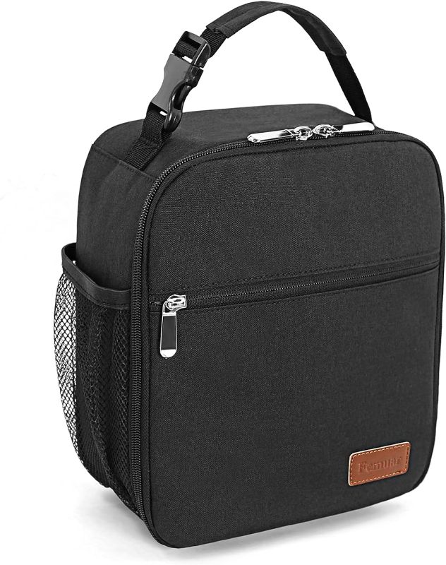 Photo 1 of Femuar Lunch Box for Men Women Adults Small Lunch Bag for Office Work Picnic - Reusable Portable Lunchbox, Black

