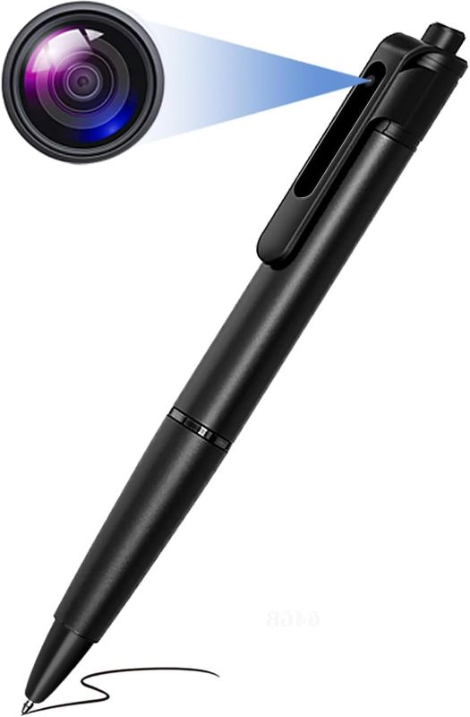 Photo 1 of 4K Hidden Pen Camera, 64GB HD Video Pen Camcorder, Small Nanny Cam Pocket Cam, Spy Camera Pen and Picture Taking for Business, Meeting, Learning, Security (Black)
