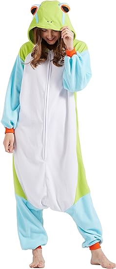 Photo 1 of DELEY Unisex Axolotl Costume Adult Onesie, One Piece Pajamas, Halloween Cosplay Costumes Homewear Jumpsuit
