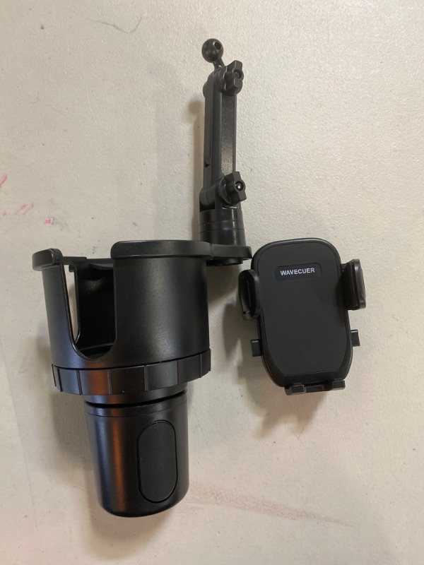 Photo 1 of Cup Holder Phone Mount for Car, Phone Cup Holder for Car iPhone with Expandable Base, Compatible with iPhone Samsung All Phones (1 Pack)
