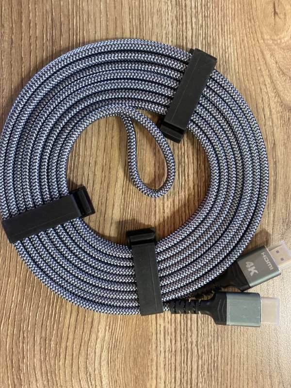 Photo 2 of Highwings 8K@60 HDMI Cable 10FT/3M, 48Gbps 2.1 High Speed HDMI Braided Nylon 4K120 144Hz RTX 3090 eARC HDR10 4:4:4 HDCP 2.2&2.3 Compatible for PS5, PS4, UHD TV and PC
