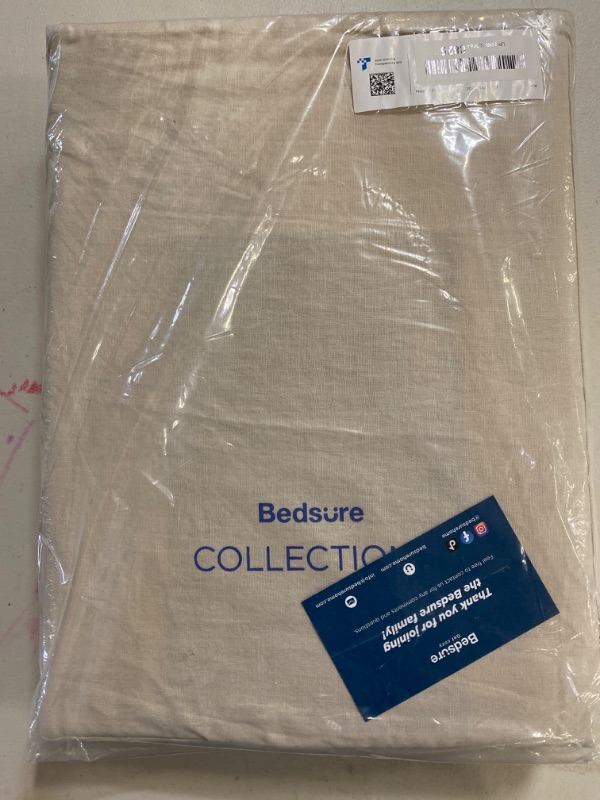 Photo 2 of Bedsure Linen Duvet Cover Queen Linen Cotton Blend Duvet Cover Set - 3 Pieces Comforter Cover Set (90 x 90 inchs,No Comforter Included)
