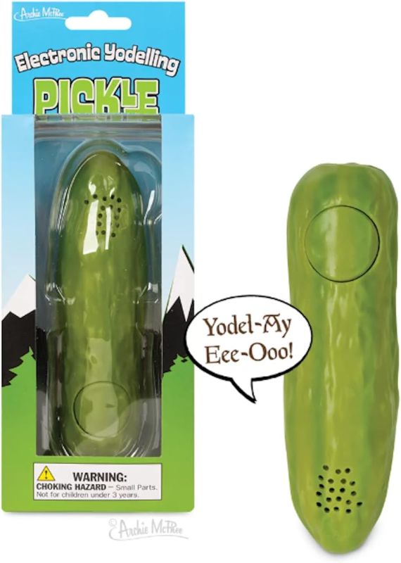 Photo 1 of Archie McPhee Yodeling Pickle: A Musical Toy, Fun for All Ages, Great Gift, Hours of Mindless Entertainment, Multi-colored
