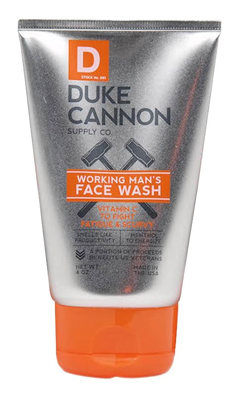 Photo 1 of Duke Cannon Working Man's Face Wash for Men, 4 ounce/Paraben-free