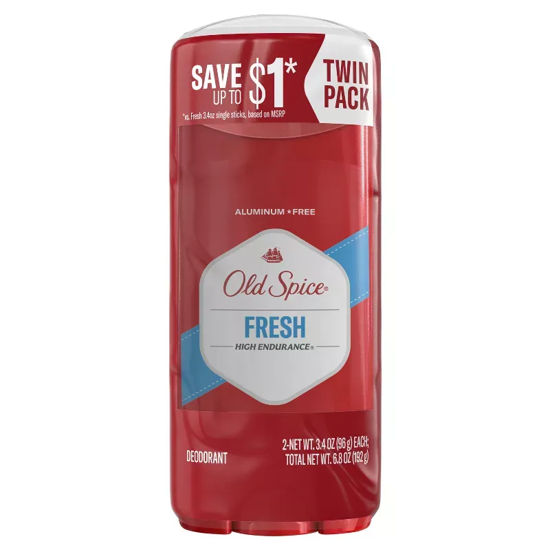 Photo 1 of Old Spice High Endurance Aluminum Free Deodorant for Men - 3.4oz/2pk