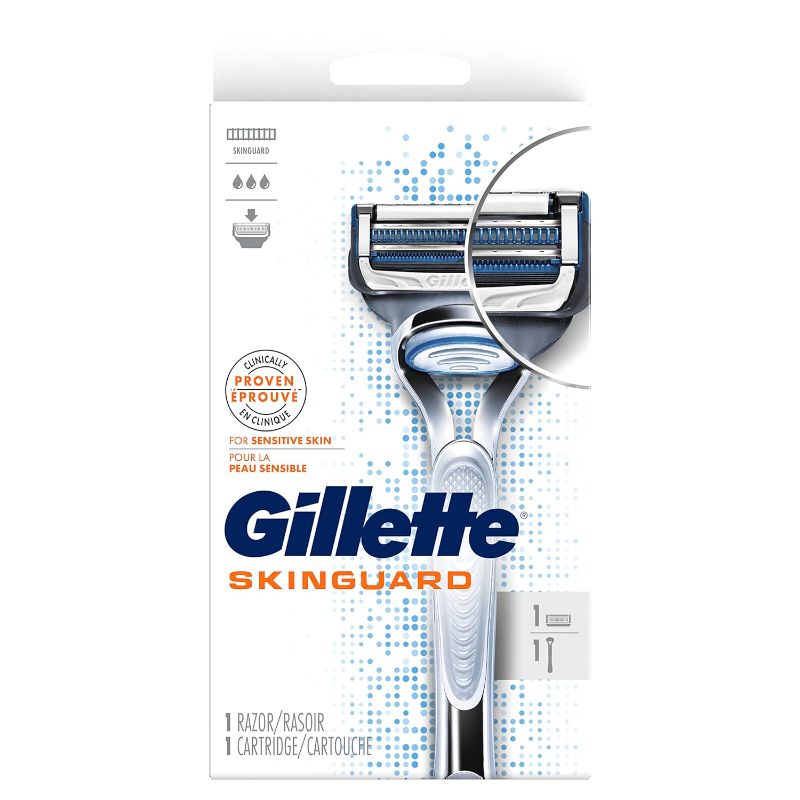 Photo 1 of Gillette, SkinGuard Men's Razor Handle + 1 Blade Refill, 1 Count

