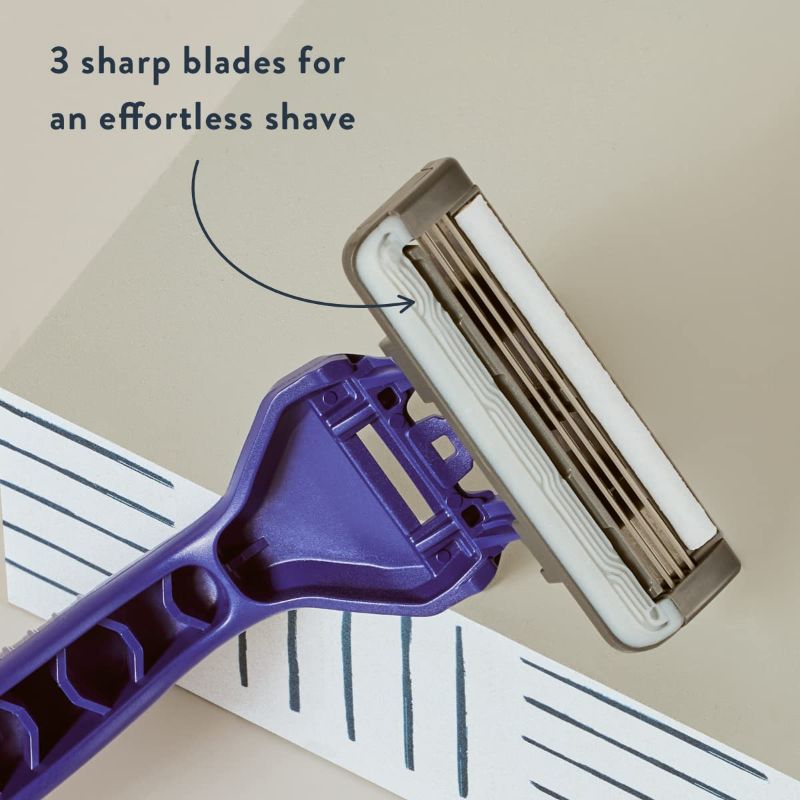 Photo 1 of Harry's Men's Disposable Razors, 3-Blade Razors with Lubricating Strip and Pivoting Head, 8 count
