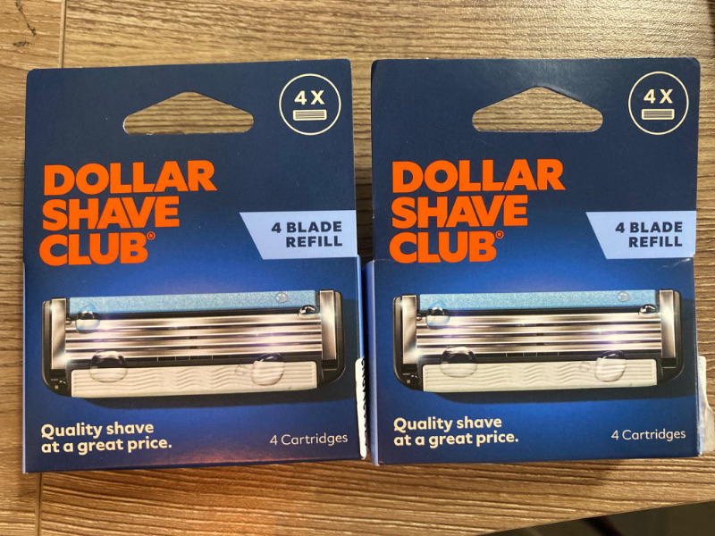 Photo 2 of Dollar Shave Club 4-Blade Razor Refill Cartridges, 8 Count - Precision Cut Stainless Steel, Great For Long Hair and Hard to Shave Spots, Easy Rinsing
