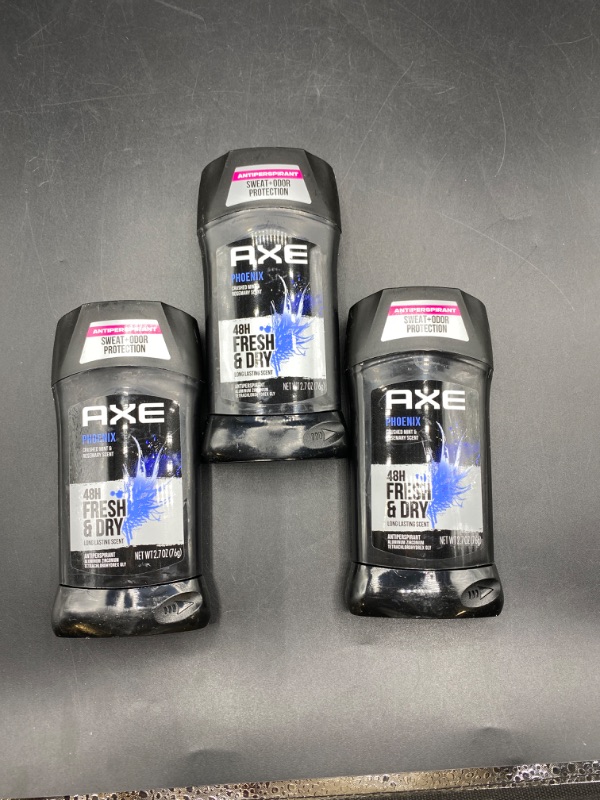 Photo 2 of AXE Antiperspirant Deodorant for Men Phoenix 3PK 48H Sweat & Odor Protection for Long Lasting Freshness, Crushed Mint & Rosemary Men's Deodorant 2.7 oz
