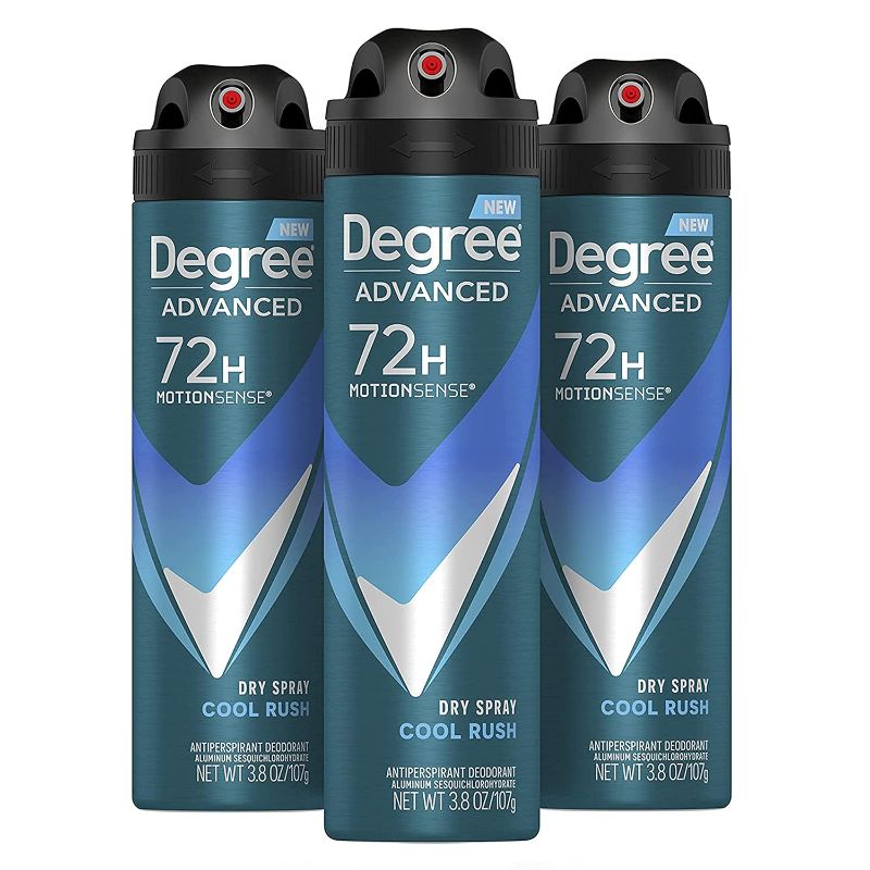 Photo 1 of Degree Men Antiperspirant Deodorant Dry Spray Cool Rush 3 count Deodorant for Men With MotionSense Technology 3.8 oz
