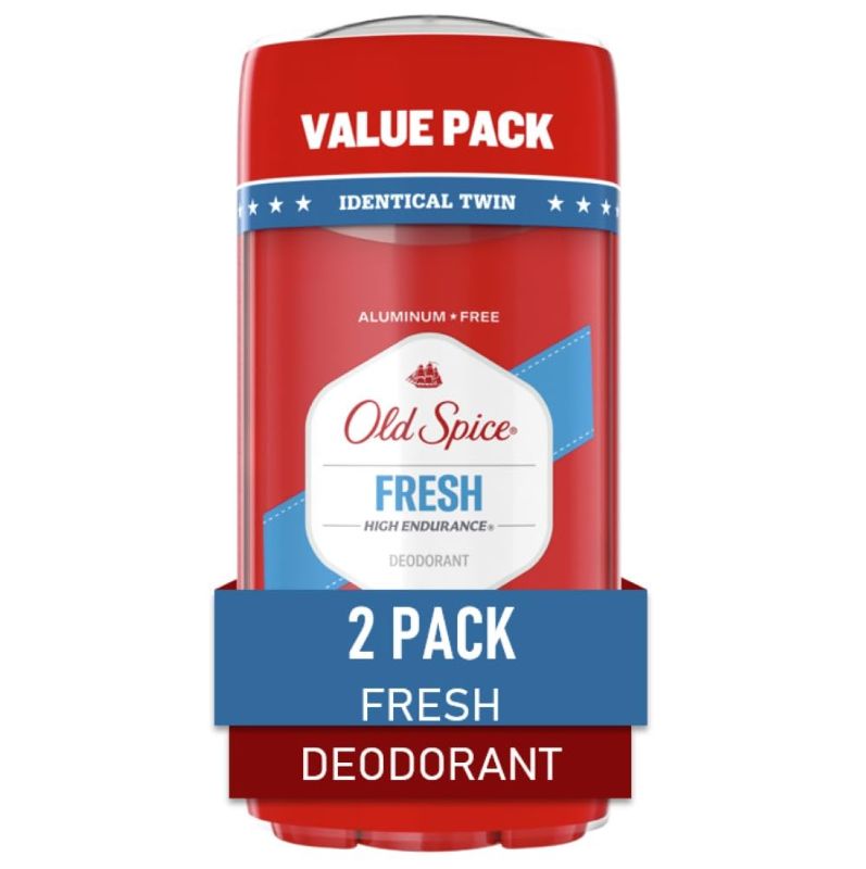 Photo 1 of Old Spice Men's Aluminum Free Deoderant, High Endurance, Fresh Scent, 24-hr Odor Protection, 3.0 oz (Pack of 2)
