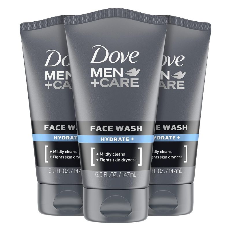 Photo 1 of DOVE MEN + CARE Face Wash Hydrate Plus Skin Care, 5 Oz, (Pack of 2)
