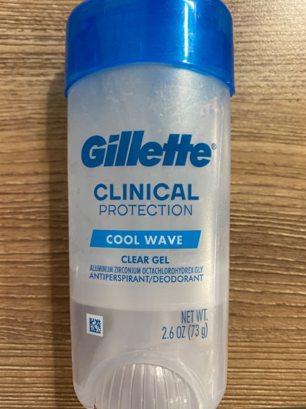Photo 2 of Gillette Clinical Clear Gel Cool Wave Antiperspirant and Deodorant for Men, #1 Men’s Clinical Brand, 2.6 Oz
