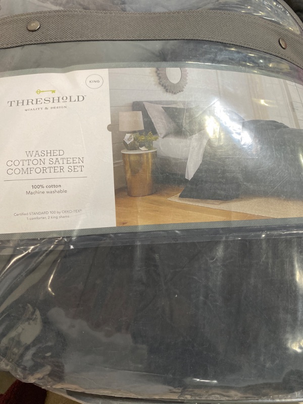 Photo 2 of Washed Cotton Sateen Duvet Cover and Sham Set - Threshold™
