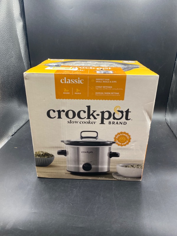 Photo 2 of Crock-Pot 2qt Slow Cooker - Classic Stainless Steel
