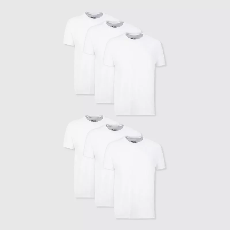 Photo 1 of Hanes Men's Crewneck T-Shirt with Fresh IQ - White-2XL
