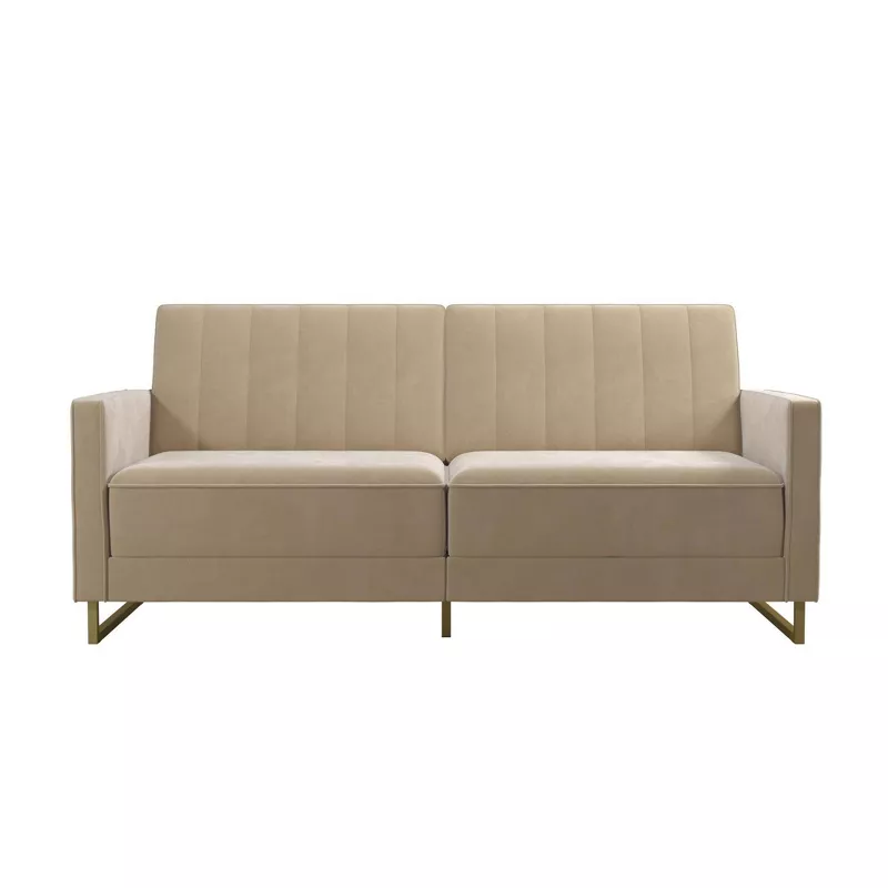 Photo 1 of Skylar Coil Futon Modern Sofa Bed and Couch - Novogratz
