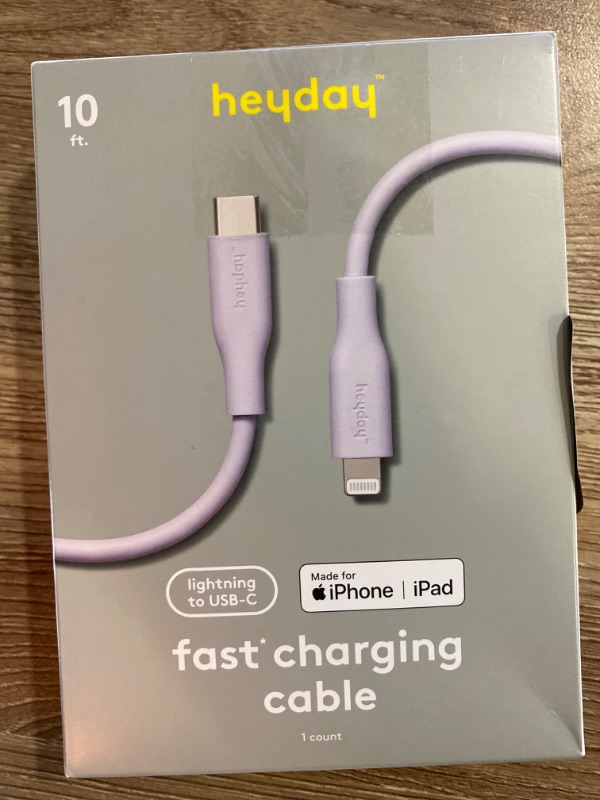 Photo 2 of 10' Lightning to USB-C Round Cable - heyday™ Soft Purple
