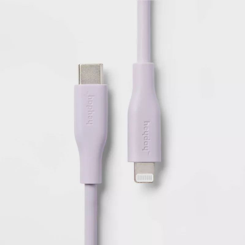 Photo 1 of 10' Lightning to USB-C Round Cable - heyday™ Soft Purple
