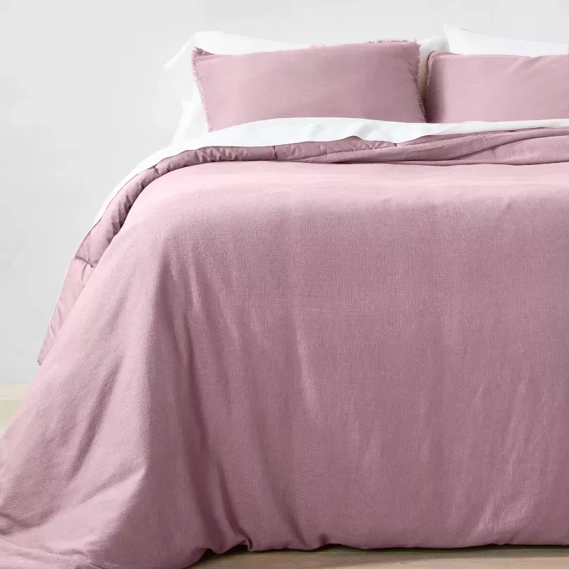 Photo 1 of Heavyweight Linen Blend Comforter & Sham Set - Casaluna™ Full Queen
