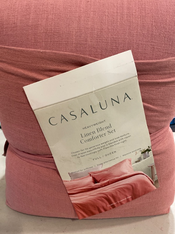 Photo 2 of Heavyweight Linen Blend Comforter & Sham Set - Casaluna™ Full Queen
