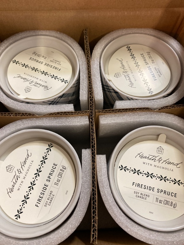 Photo 2 of Home and Hearth- fireside spruce- 4pack candles