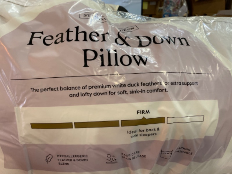 Photo 2 of Firm Feather & Down Bed Pillow - Threshold
