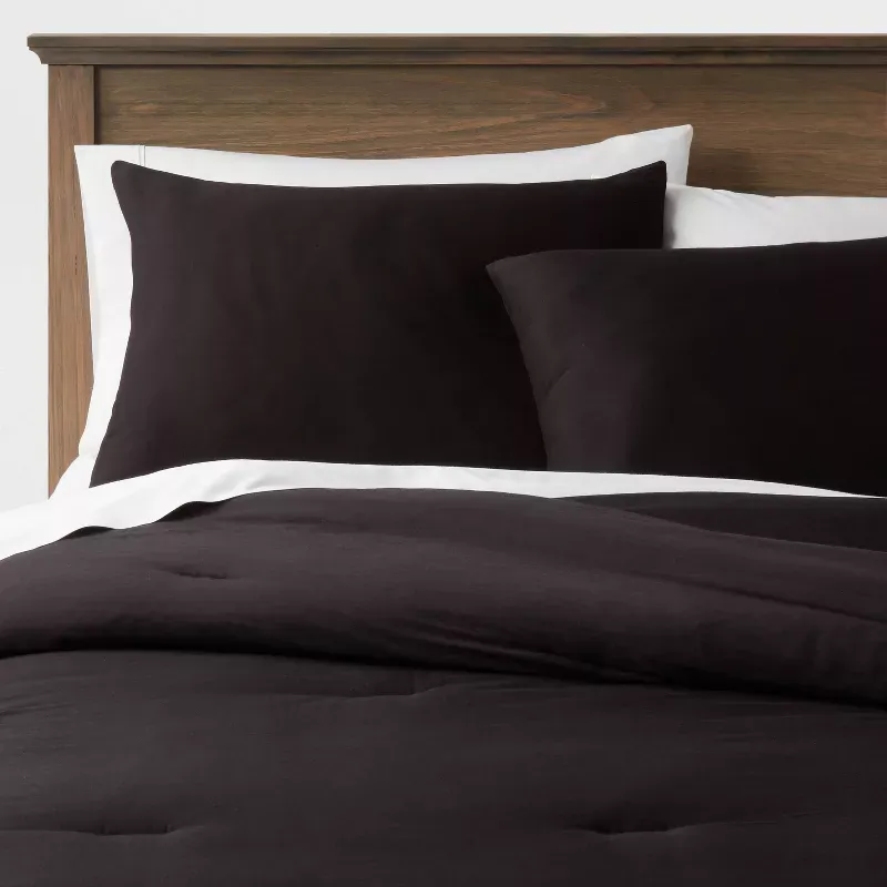 Photo 1 of Washed Cotton Sateen Comforter and Sham Set - Threshold™
