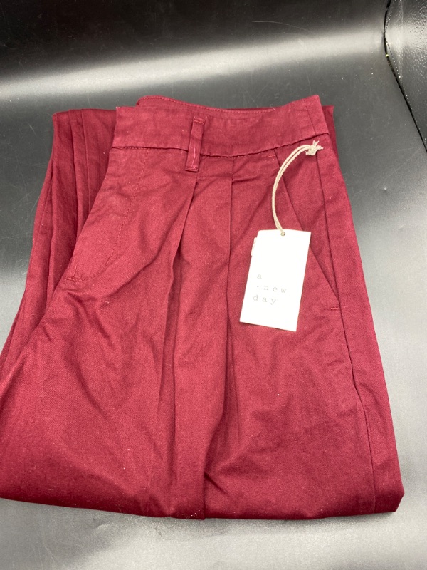 Photo 1 of Women's High-Rise Pleat Front Straight Chino Pants - A New Day™- size 6
