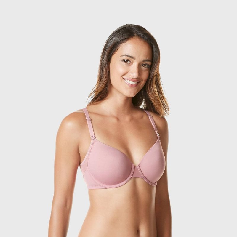 Photo 1 of Simply Perfect by Warner's Women's Underarm Smoothing Mesh Underwire Bra - Sunset Blush 34C
