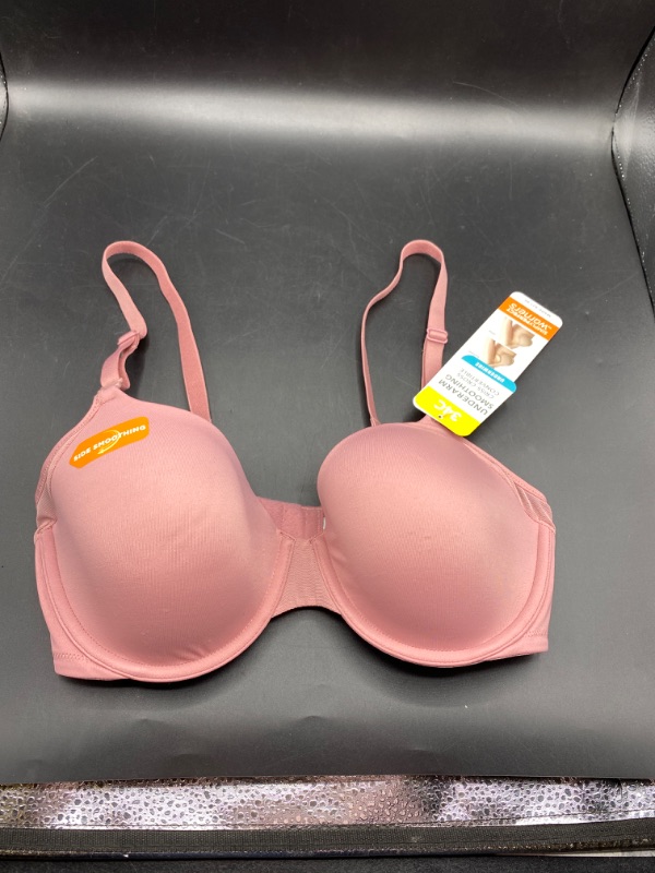 Photo 2 of Simply Perfect by Warner's Women's Underarm Smoothing Mesh Underwire Bra - Sunset Blush 34C
