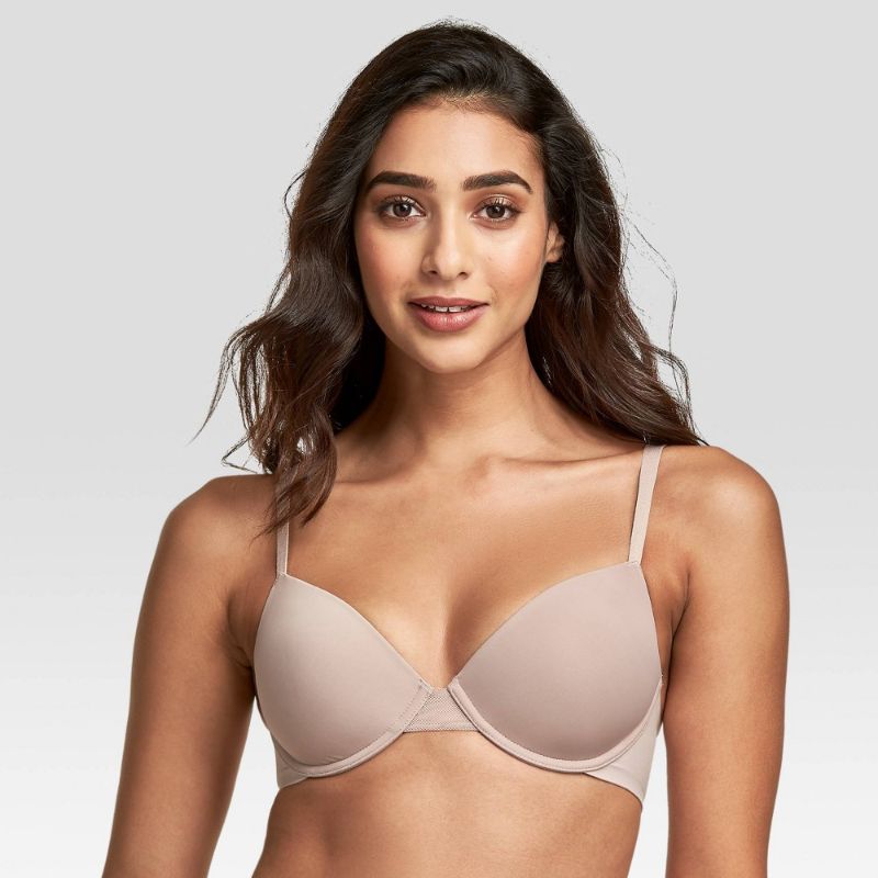 Photo 1 of Self Expressions Women's Simply the One Demi T-Shirt Underwire Bra in Pink (SE1200) | Size 34C | HerRoom.com
