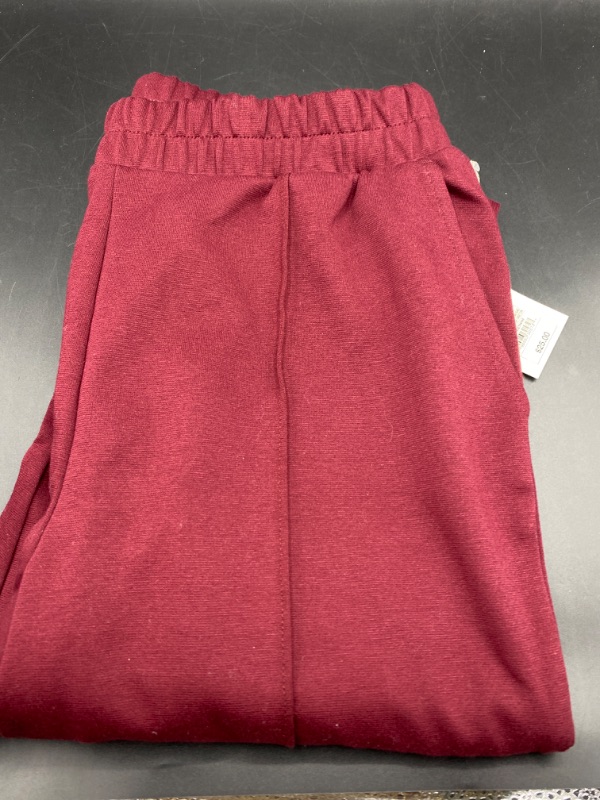 Photo 2 of Women's High-Rise Regular Fit Tapered Ankle Knit Pants - a New Day™ Burgundy S
