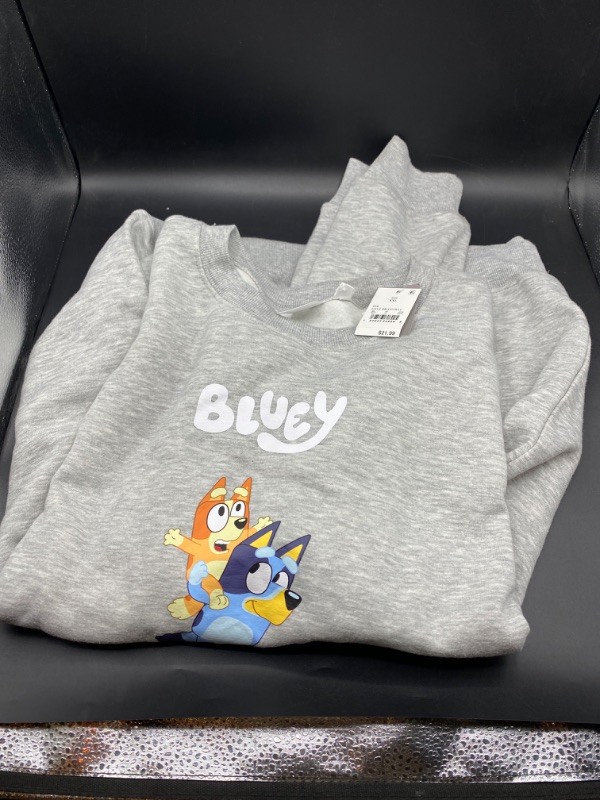 Photo 2 of Women's Bluey Graphic Sweatshirt - Gray-XXL
