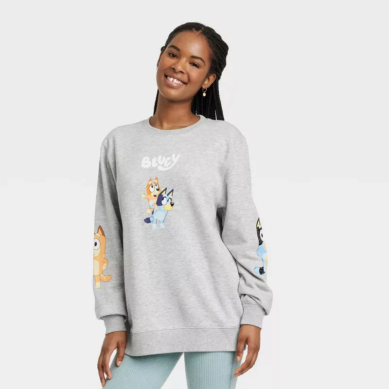 Photo 1 of Women's Bluey Graphic Sweatshirt - Gray-XXL
