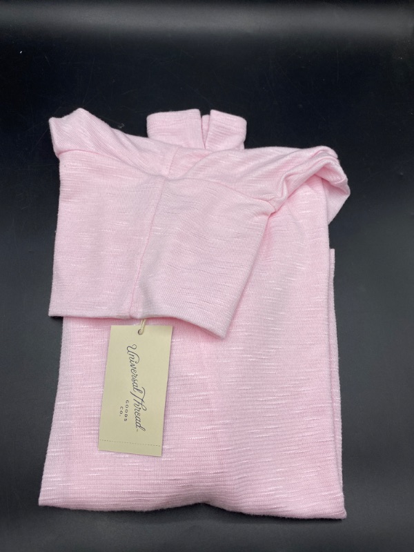 Photo 2 of Women's Long Sleeve Mock Turtleneck T-Shirt - Universal Thread™ Pink M
