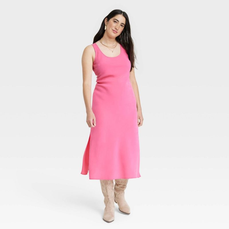 Photo 1 of Women's MIDI Slip Dress - Universal Thread™ Pink XS
