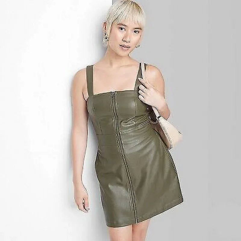 Photo 1 of Small Wild Fable Green Leather Dress