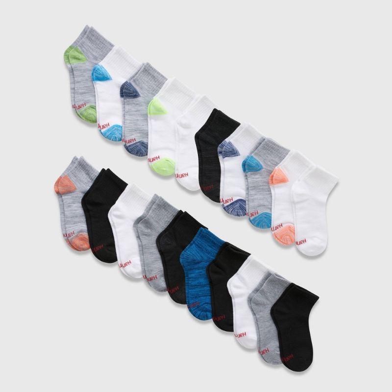 Photo 1 of Hanes Boys' 20pk Ankle Socks - Colors May Vary S
