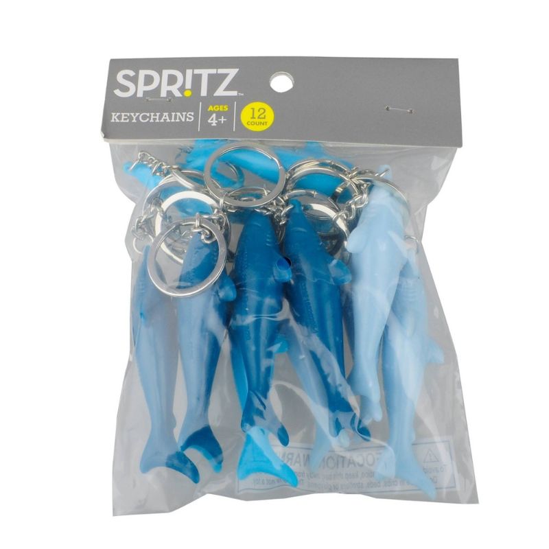 Photo 1 of 12ct Party Favor Shark Key Chains Blue/Silver - Spritz™- SET OF 2. 24 TOTAL
