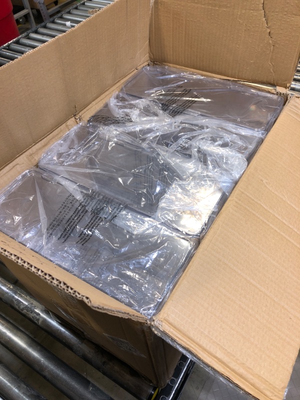 Photo 1 of mDesign Plastic Bathroom Storage Organizer Box Containers with Hinged Lid for Vanity Drawers - Holds Lotions, Face Towels, Cotton Swabs, Soap, or Accessories - Lumiere Collection - 8 Pack - Clear 5.7 x 13.4 x 7 Pack of 8