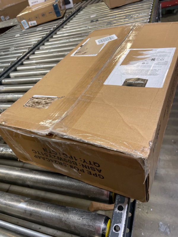 Photo 1 of Amazon Basics 4-Shelf Adjustable Storage Shelving Unit (200 lbs Loading Capacity per Shelf), Steel Organizer Wire Rack, Black (24" L x 14" W x 48" H) 4- Shelf Narrow No Wheels Black