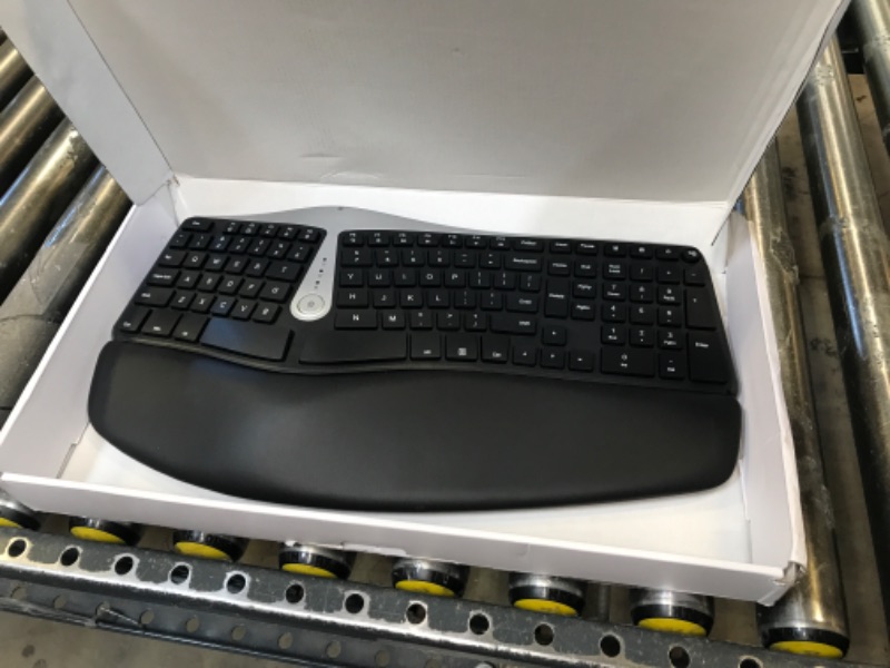 Photo 2 of Nulea Wireless Ergonomic Keyboard, 2.4G Split Keyboard with Cushioned Wrist and Palm Support, Arched Keyboard Design for Natural Typing, Compatible with Windows/Mac