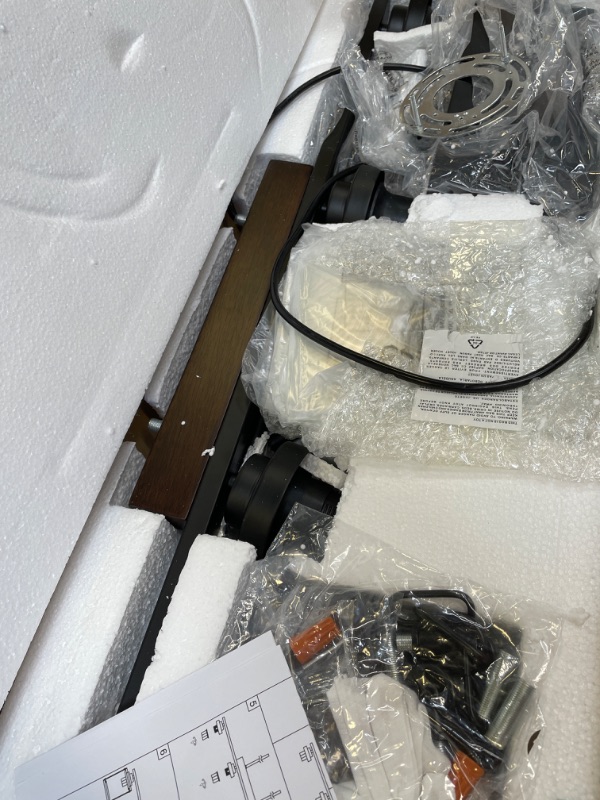 Photo 1 of Dining Room Light Fixture/Chandeliers Over Table Kitchen Island Light Ceiling Hanging for Pendant Lighting Rustic Farmhouse Linear Chandelier Above with 4 Clear Glass Shade,Matte Black Metal,Wood