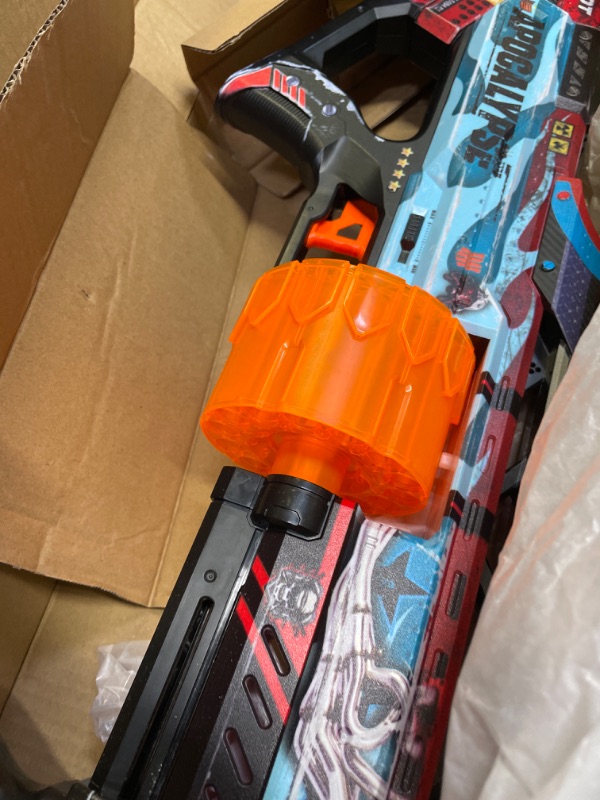 Photo 2 of XShot Skins Last Stand - Apocalypse 16 Darts by ZURU, X-Shot, Slam Fire, Auto Rotating Barrel, Toy Foam Blaster & Guns, Dart Blaster, Fun Gifts for Kids, Teens, Adults, Frustration Free Packaging Apocalypse Last Stand