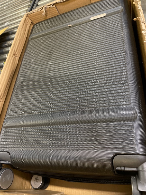 Photo 2 of Zitahli Luggage, Expandable Suitcase Checked Luggage, Hardside Luggage with TSA Lock Spinner Wheels YKK zippers, 24in (Black) Checked-Medium 24-Inch Black