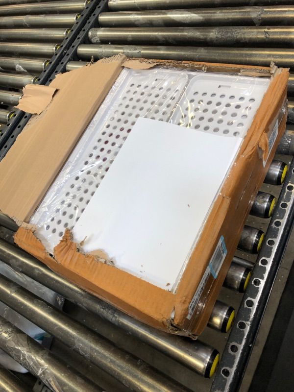 Photo 1 of PRANDOM Closet Plastic Storage Baskets with Drawers [4-Pack] Stackable Organizer Bins for Clothes Shelves Bathroom White 13.2 x 16.9 x 28.5 inch White 4L