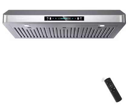 Photo 1 of 36 in. 900 CFM Ducted Under Cabinet Range Hood in Stainless Steel with LED light
