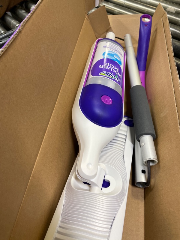 Photo 1 of Swiffer PowerMop Multi-Surface Mop Kit for Floor Cleaning, Fresh Scent, Mopping Kit Includes PowerMop, 2 Mopping Pad Refills, 1 Floor Cleaning Solution with Fresh Scent and 2 Batteries